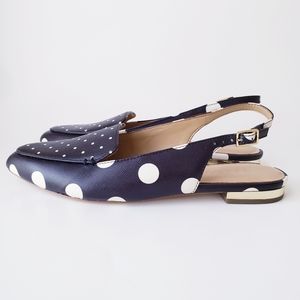Talbots Black and White Polka-dot Flats